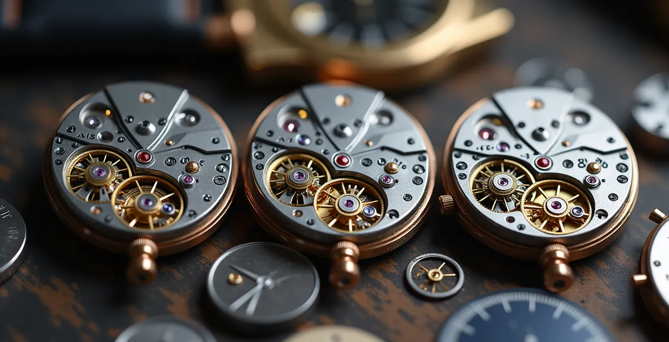 Montres Rolex, Patek Philippe et Audemars Piguet en comparaison, illustrant le summum de l'horlogerie de luxe.