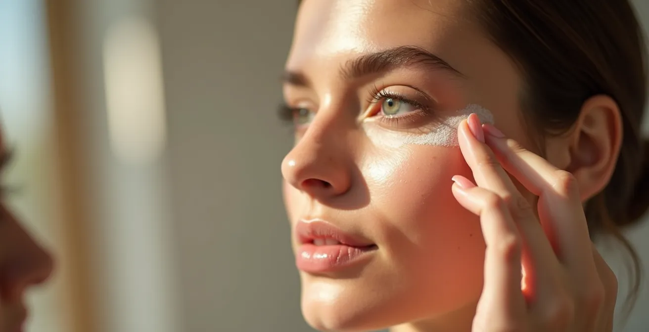 Démonstration de la technique press and roll avec l'annulaire pour appliquer l'anticerne